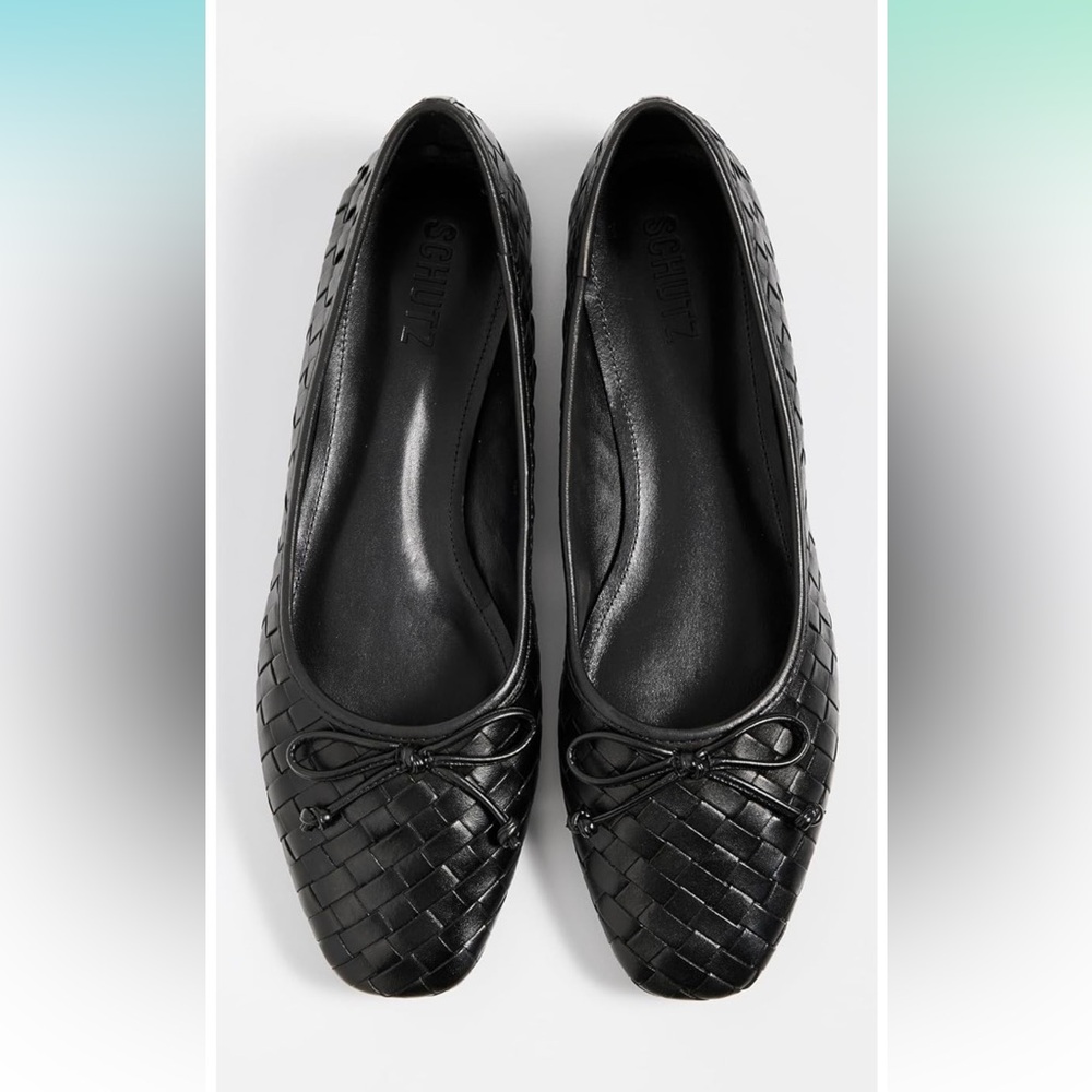 SCHUTZ Black Woven Arissa Flats
